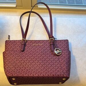 Gently Used - Like New Michael Kors Maroon Shoulder Bag